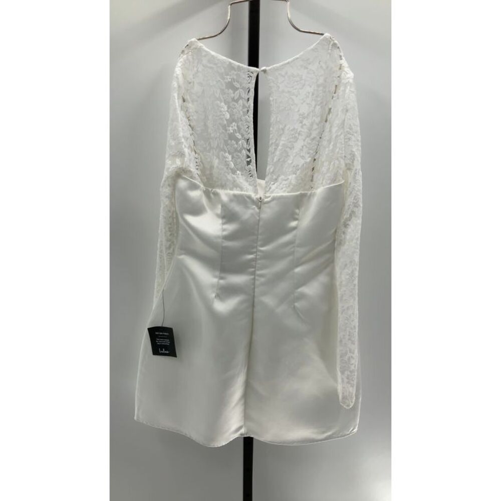 Lulu's White Long Sleeve Lace Dress - Picture 3 of 4